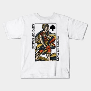 Original Standard Character of Playing Card King of Spades Kids T-Shirt